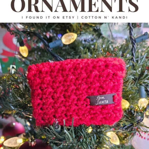 Lot of 8 Crochet Gift Card Ornaments- From Santa - Picture 15 of 15